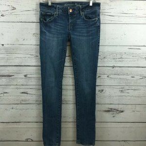 American Eagle Stretch Skinny distressed jeans size 0 26x29   A007